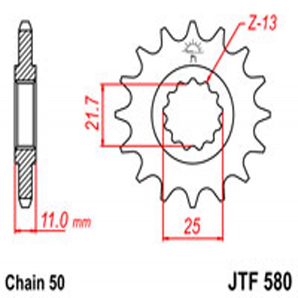 JT JT Gear Box Sprockets G/B 580-17T YAM